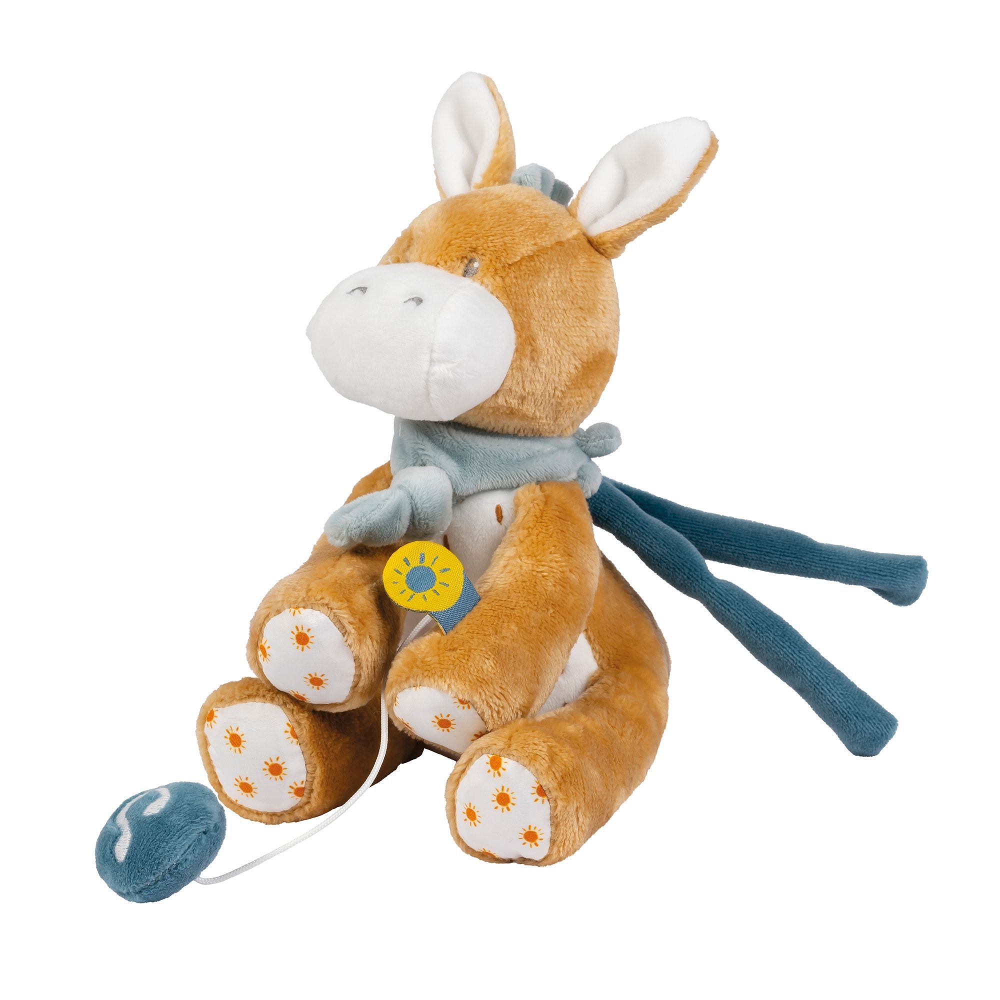 Mini-peluche Musicale Chien Charlie 17cm – Boîte à Musique Intégrée, Boucle Dorsale, Lavable, Végétalien (coton/polyester)