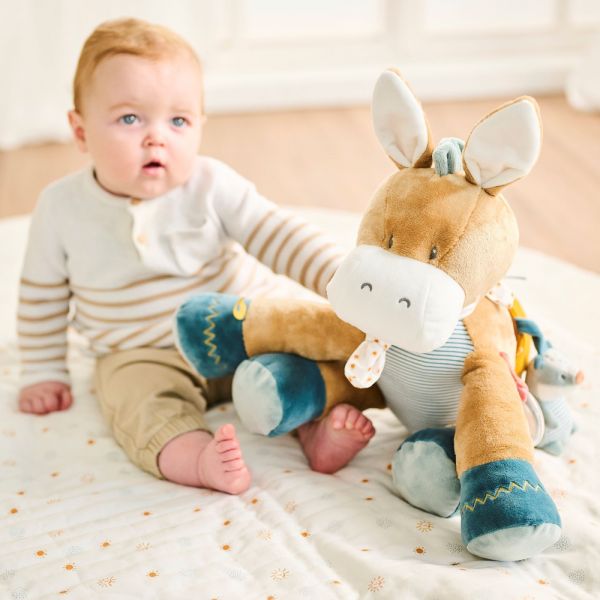Peluche d'activité Léo l'âne
