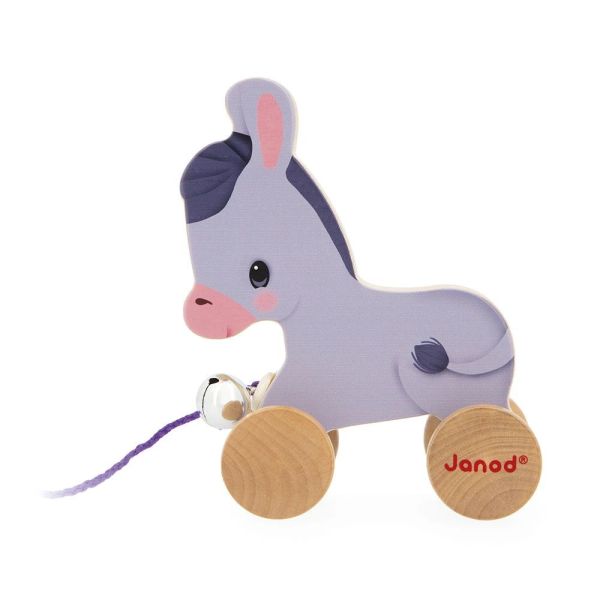 Jouet à tirer en bois Âne