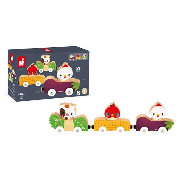 Petit train magnétique Animaux de la ferme