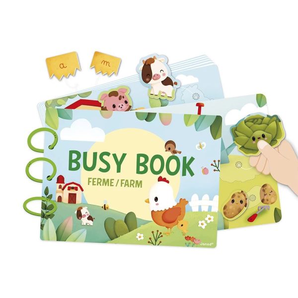 Livre d'activités pour enfant Busy book Ferme