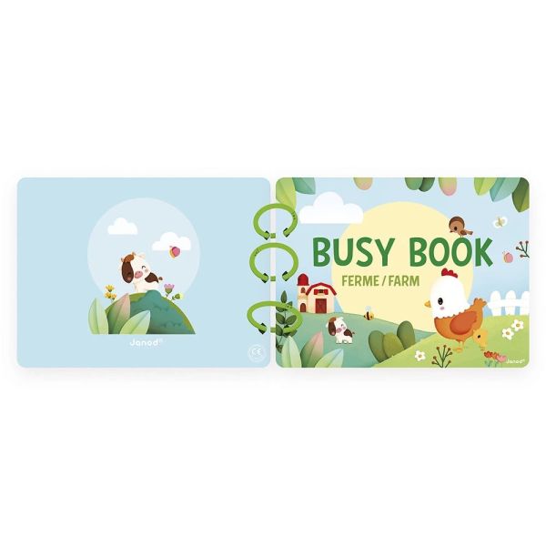Livre d'activités pour enfant Busy book Ferme