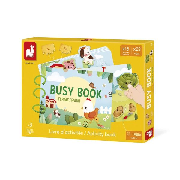 Livre d'activités pour enfant Busy book Ferme