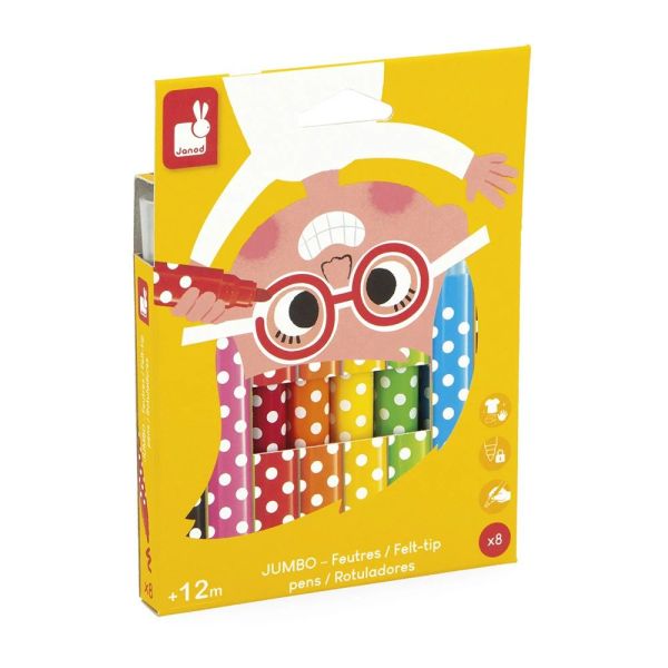 Set de 8 gros feutres Jumbo