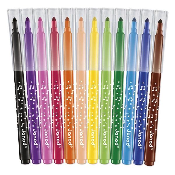 Set de 12 feutres longue durée