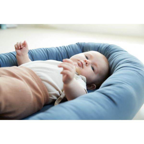 Réducteur de lit Babynest Kapok Muddly Blue