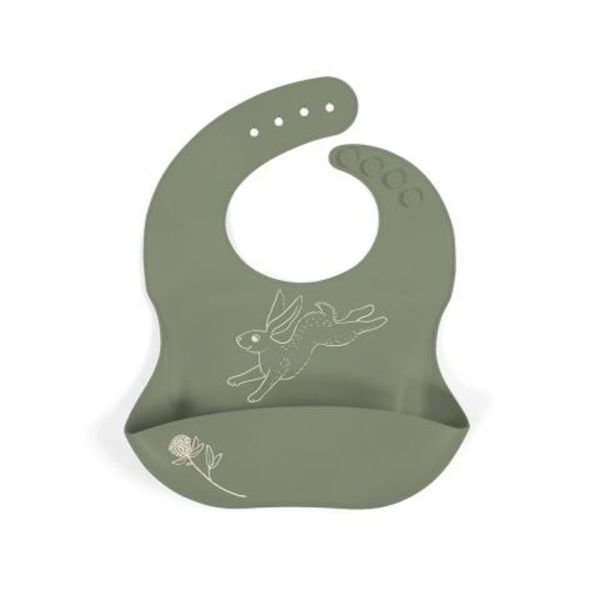 Bavoir en silicone avec empreinte - Hare