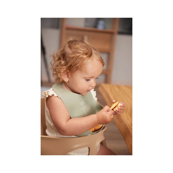 Bavoir en silicone avec empreinte - Hare