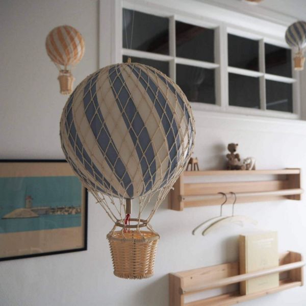 Montgolfière à suspendre - Powder bleu 20 cm
