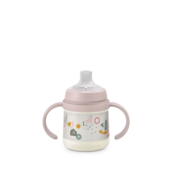 Biberon à anses 150 ml 6 mois et plus Walk in the park Rose