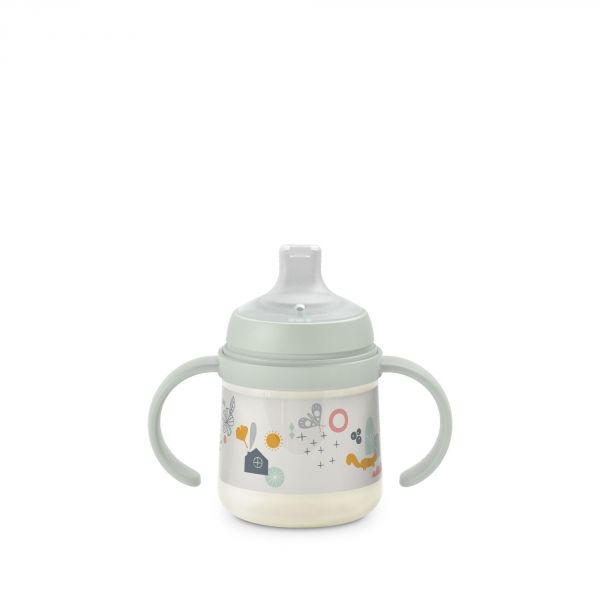Biberon à anses 150 ml 6 mois et plus Walk in the park Vert