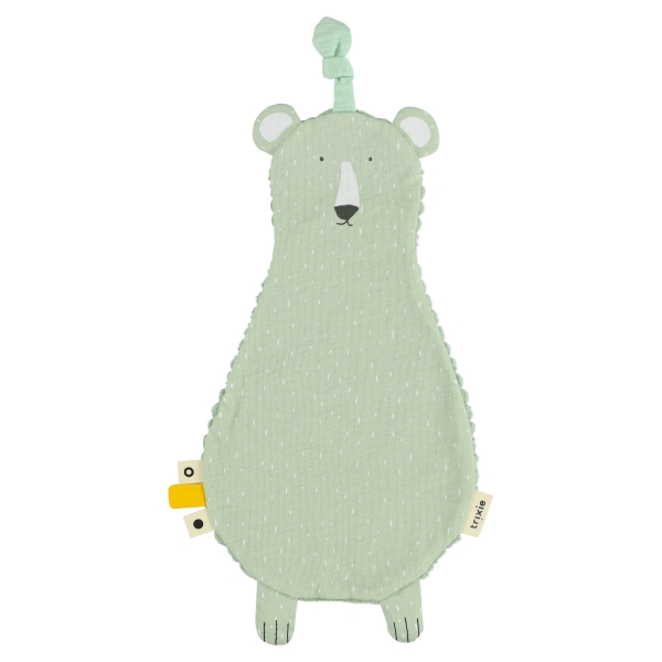 Doudou plat attache sucette Mr Polar Bear