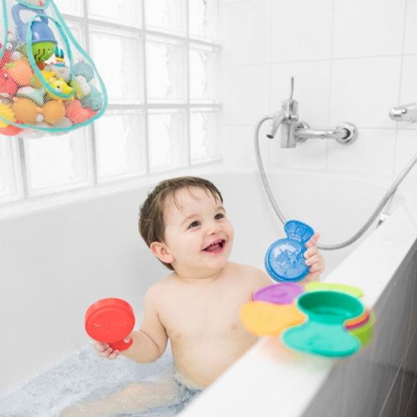 Jeu de bain fleur eau et sable