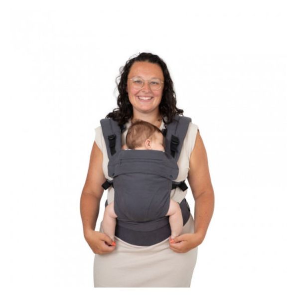Porte-bébé Flexia évolutif, ergonomique en coton bio - Anthracite