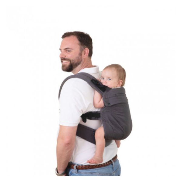 Porte-bébé Flexia évolutif, ergonomique en coton bio - Anthracite