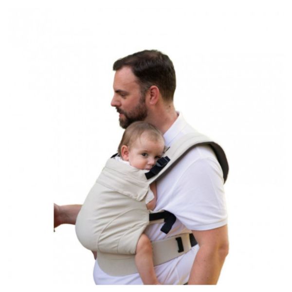 Porte-bébé Flexia évolutif, ergonomique en coton bio - Beige clair