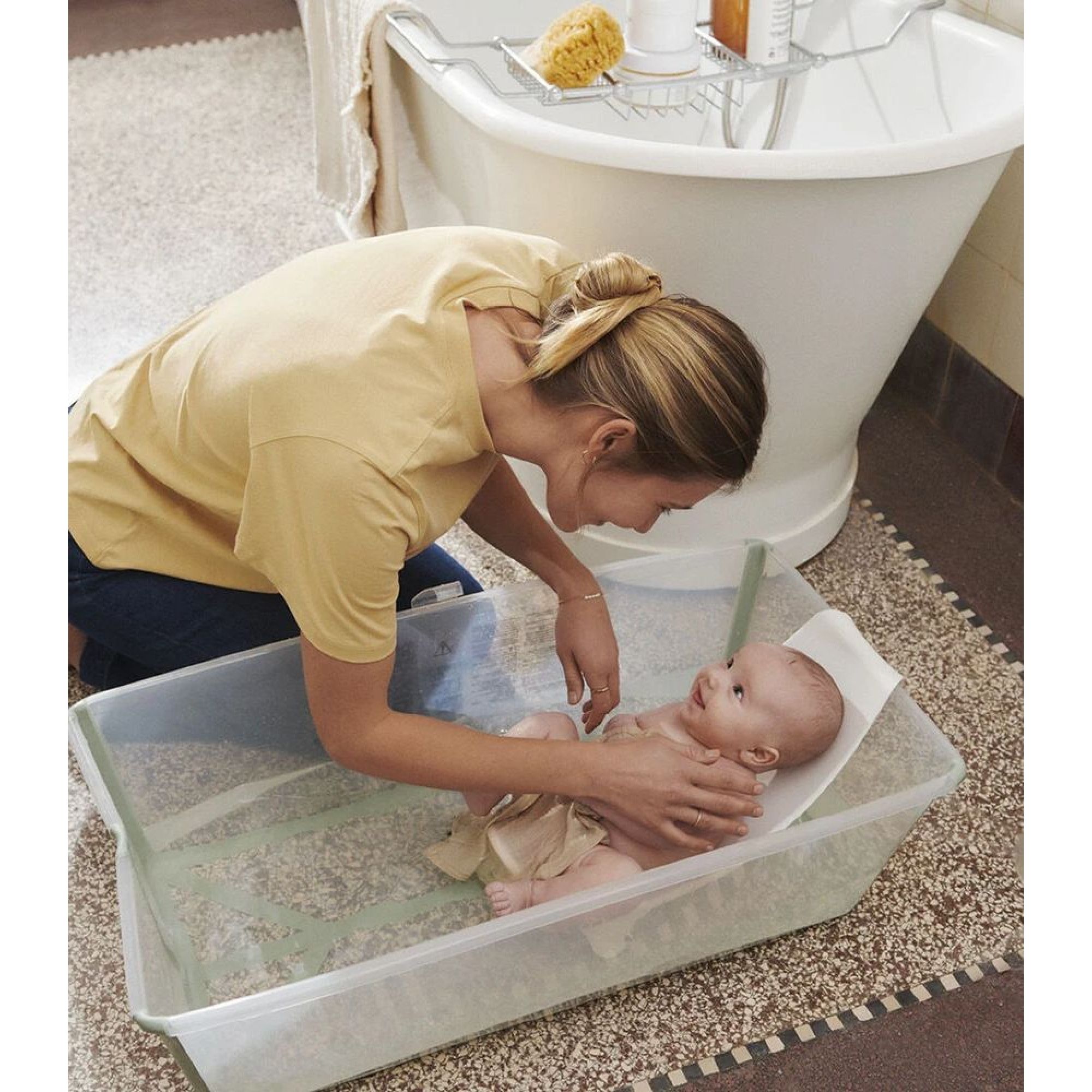 Baignoire Pliante FlexiBath Stokke avec Support Nouveau-Né