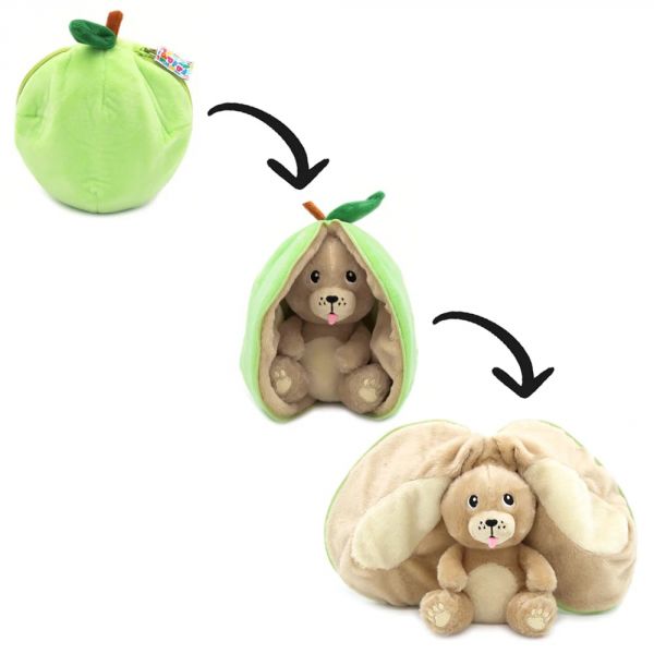Peluche réversible Flipetz Chien et Pomme
