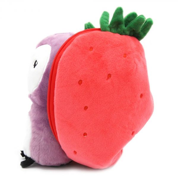 Peluche réversible Flipetz Chouette et Fraise