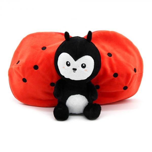 Peluche réversible Flipetz Coccinelle et Tomate
