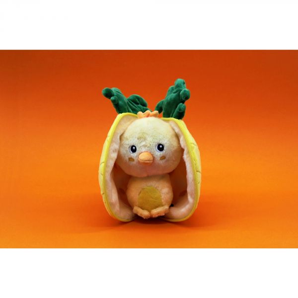 Peluche réversible Flipetz Poussin et Ananas