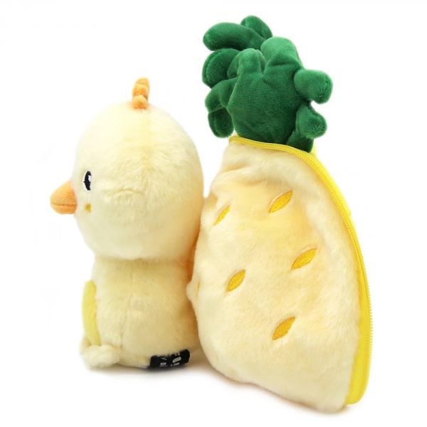 Peluche réversible Flipetz Poussin et Ananas