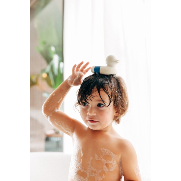 Anneau de dentition Jouet de bain Canard Flo The Floatie Bleu marine