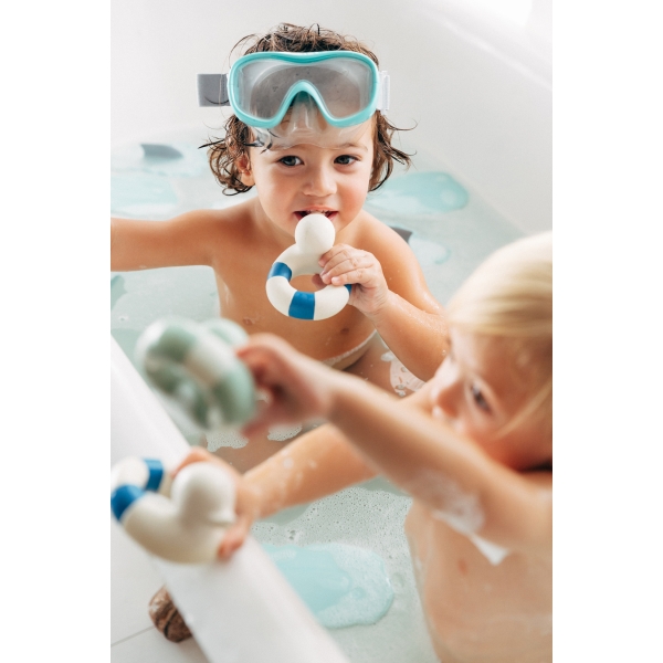 Anneau de dentition Jouet de bain Canard Flo The Floatie Bleu marine