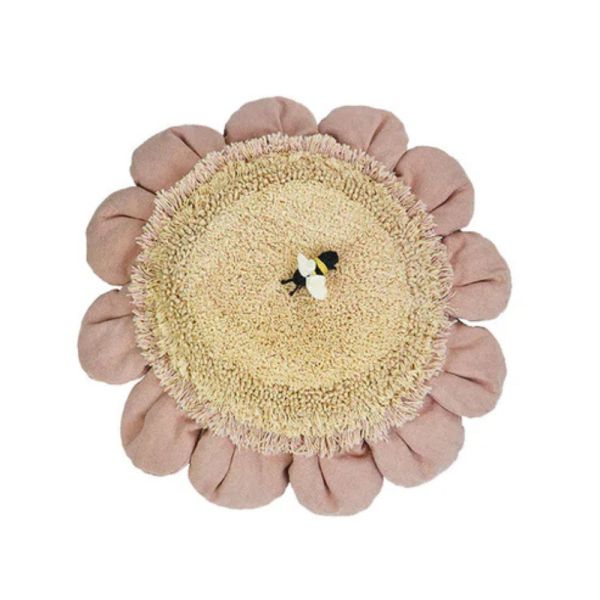 Coussin de sol Ø 70 cm Marguerite Rose