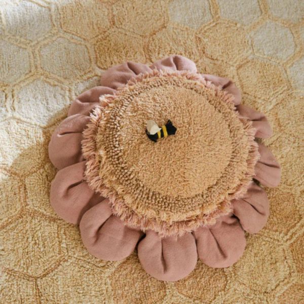 Coussin de sol Ø 70 cm Marguerite Rose