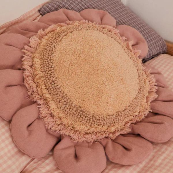 Coussin de sol Ø 70 cm Marguerite Rose