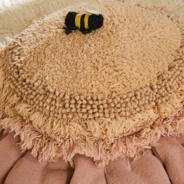 Coussin de sol Ø 70 cm Marguerite Rose