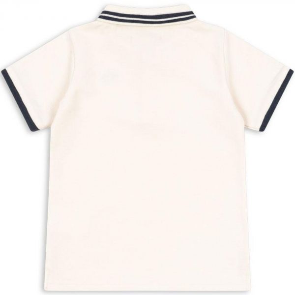 Polo enfant Florian GOTS - Antique White 9 mois