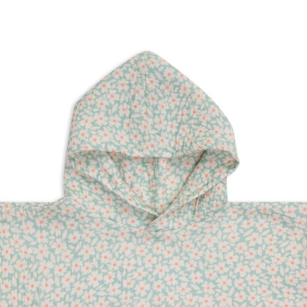 Poncho de plage fleurs vertes 55 x 50 cm