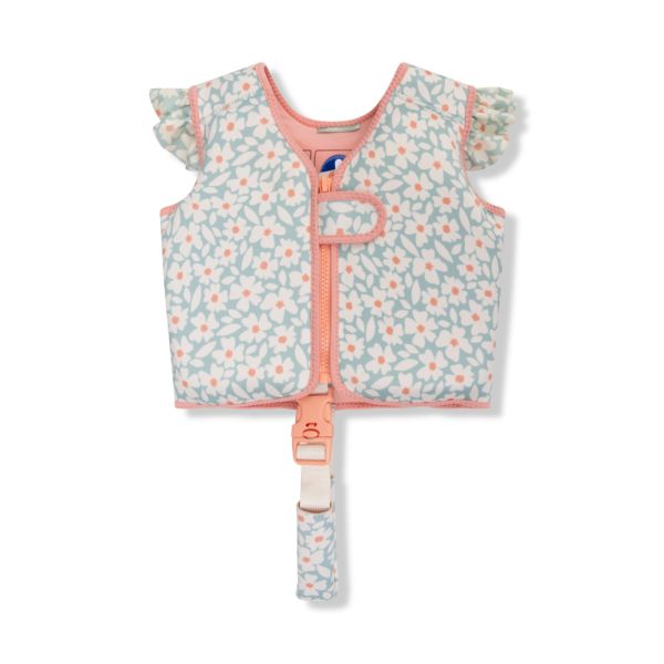 Gilet de natation enfant 3-6 ans - fleurs vertes