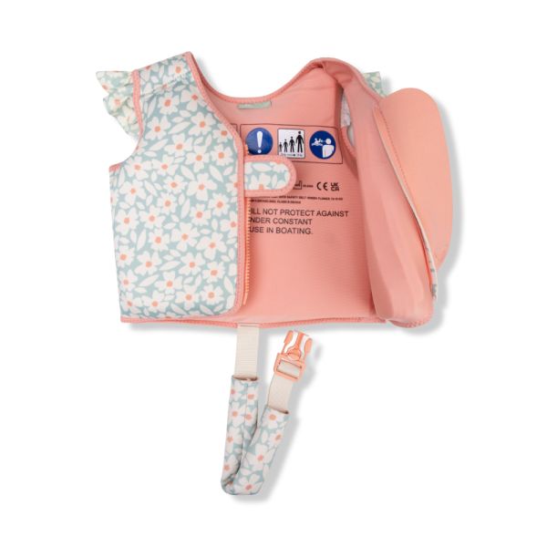 Gilet de natation enfant 3-6 ans - fleurs vertes