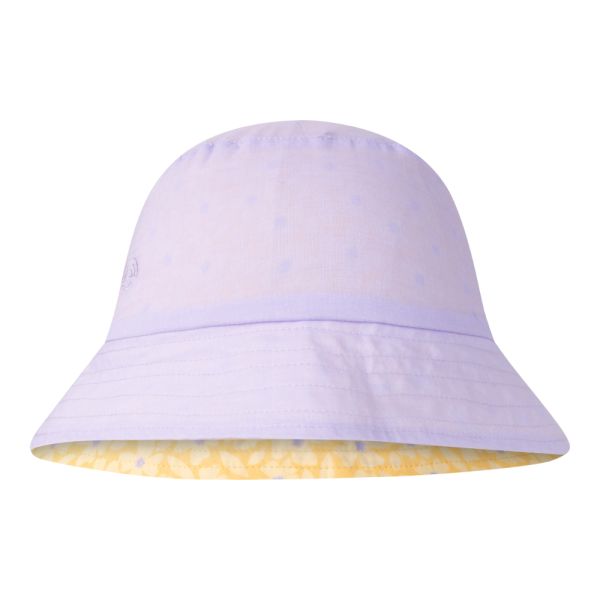 Chapeau anti UV réversible fleurs jaunes - 1-2 ans