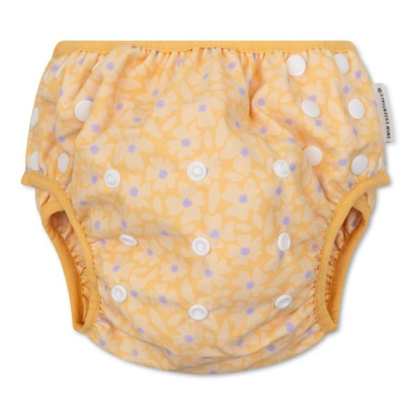 Couche de bain lavable fleurs jaunes 0-3 ans