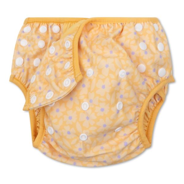 Couche de bain lavable fleurs jaunes 0-3 ans