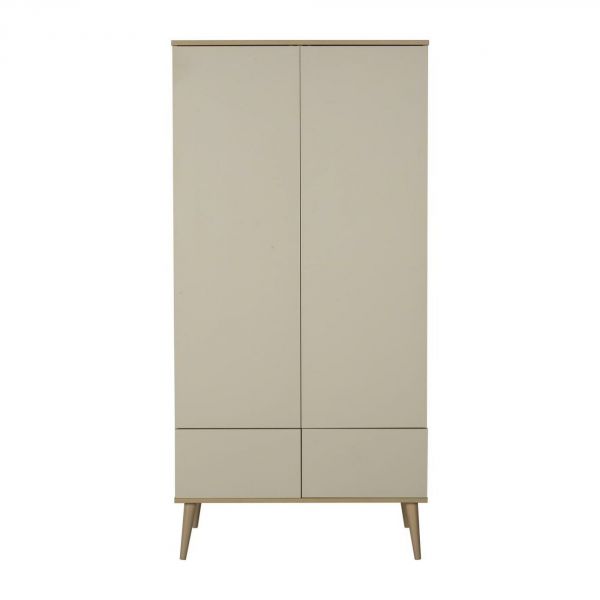 Armoire 2 portes Flow Argile et Oak