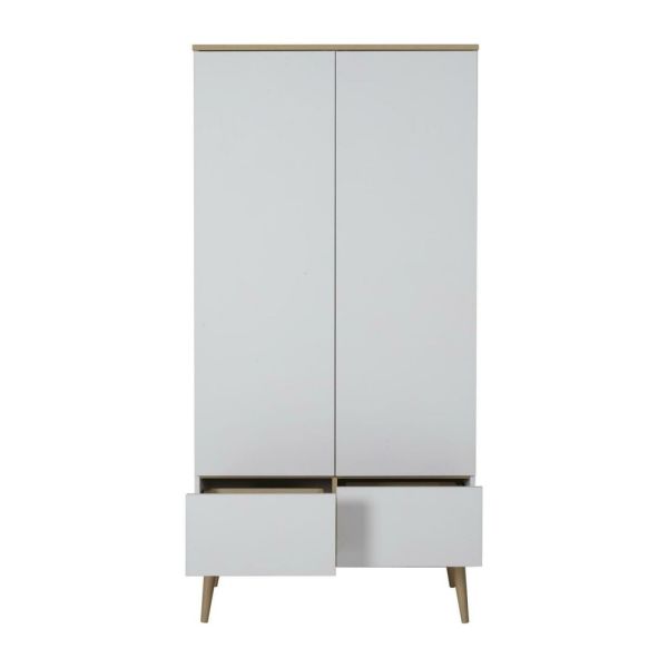 Armoire 2 portes Flow White et oak