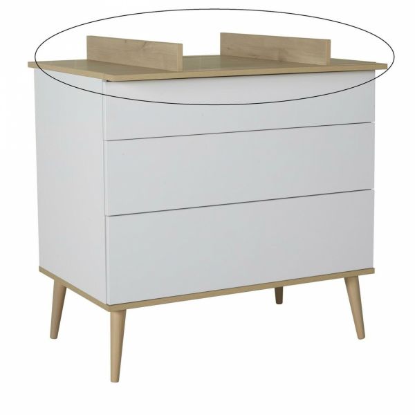 Plan à langer pour commode Flow White et Oak