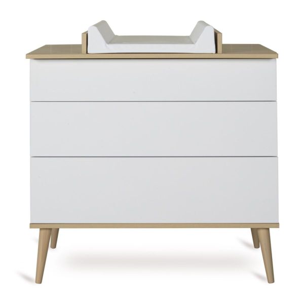 Plan à langer pour commode Flow White et Oak