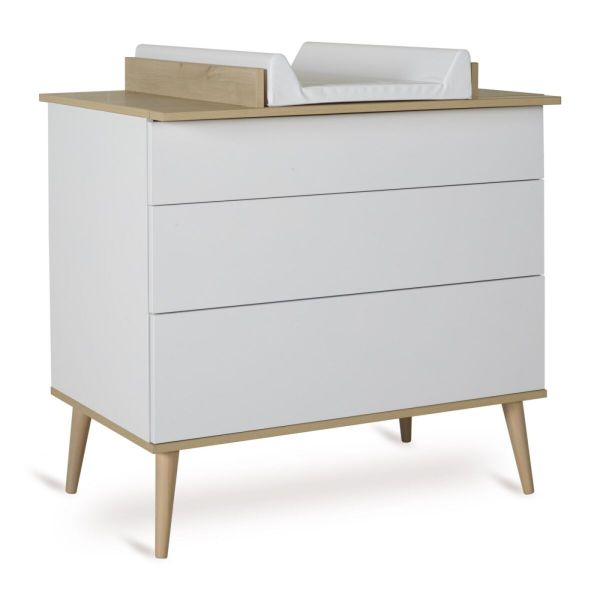 Plan à langer pour commode Flow White et Oak