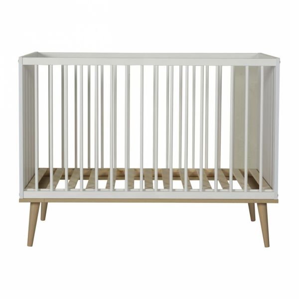 Lit bébé 60x120 cm Flow White et Oak