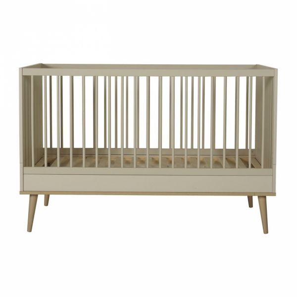 Lit bébé 70x140 cm évolutif en lit enfant Flow Argile et Oak