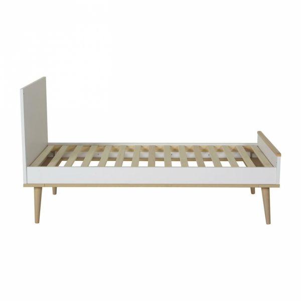 Lit bébé 70x140 cm évolutif en lit enfant Flow White et Oak