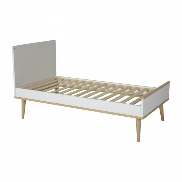 Lit bébé 70x140 cm évolutif en lit enfant Flow White et Oak