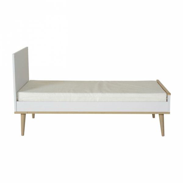 Lit bébé 70x140 cm évolutif en lit enfant Flow White et Oak