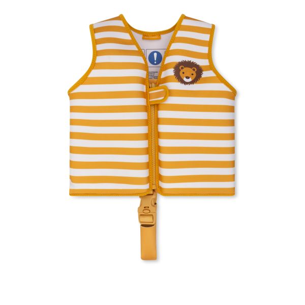 Gilet de natation enfant 3-6 ans - Rayures jaunes